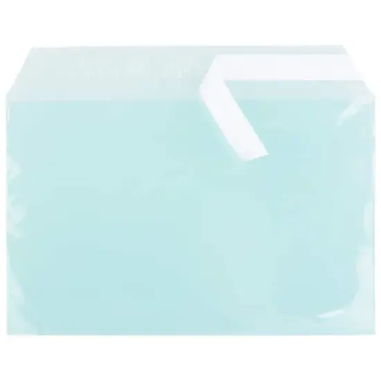 JAM Paper 5.43" X 8.62" Self Adhesive Closure Cello Sleeves, 100ct. Aqua {4}
