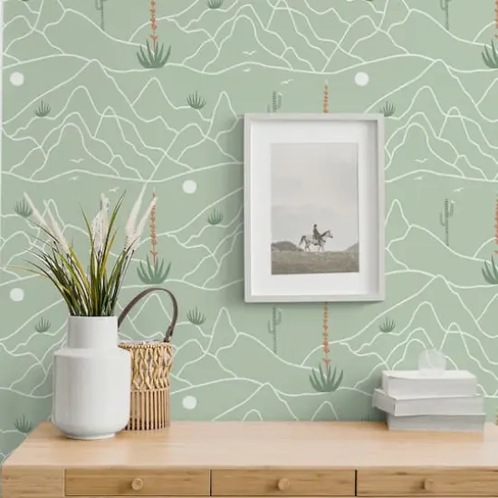 Elana Gabrielle Desert Afternoon Peel & Stick Wallpaper Sage {6}