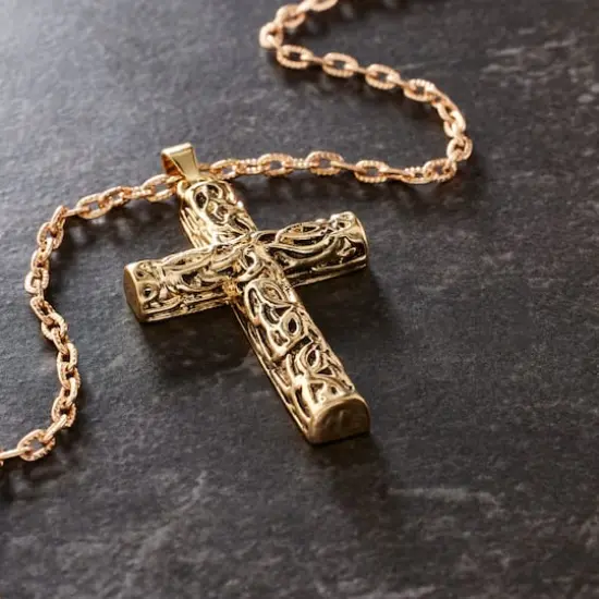 Antique Gold Filigree Cross Pendant by Bead Landing&trade; {3}