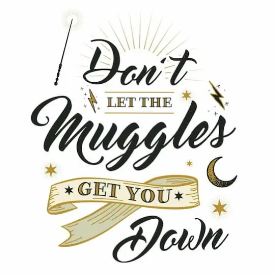 RoomMates Harry Potter Muggles Quote Peel & Stick Giant Wall Decals {1}