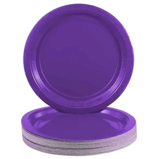 JAM Paper 9" Paper Party Plates, 50ct. Purple {4}