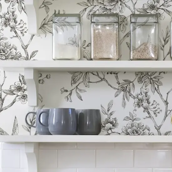 NuWallpaper Charcoal Longwood Peel & Stick Wallpaper {4}