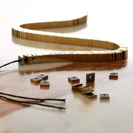 Hematite Square Rondelle Beads, Gold Iris by Bead Landing&trade; {3}