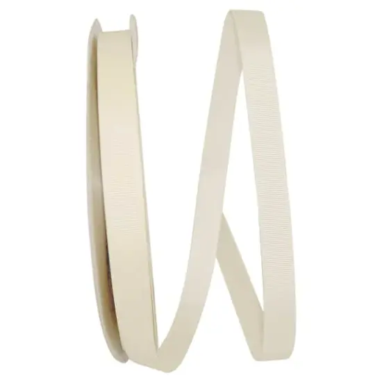 JAM Paper 5/8" x 100yd. Grosgrain Style Wired Ribbon Ivory {1}
