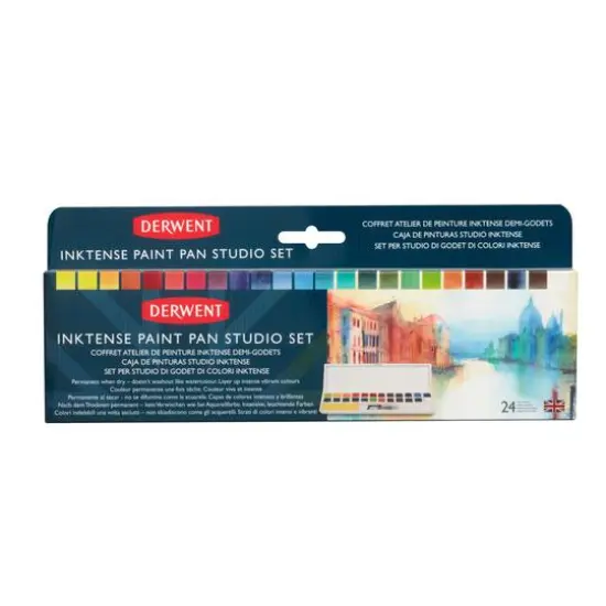 Derwent&reg; Inktense 24 Color Paint Pan Set {4}