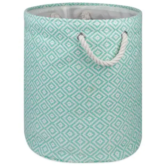 DII&reg; Large Round Geo Diamond Paper Bin Aqua {1}