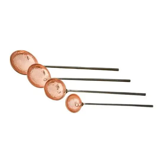 Hello Honey&reg; Hammer-Textured Copper Ladles with Smooth Handles Set {7}