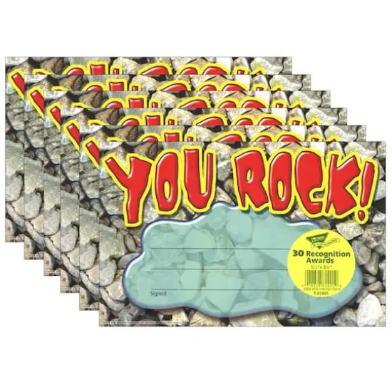 Trend Enterprises&reg; You Rock! Recognition Awards, 6 Packs of 30 {1}