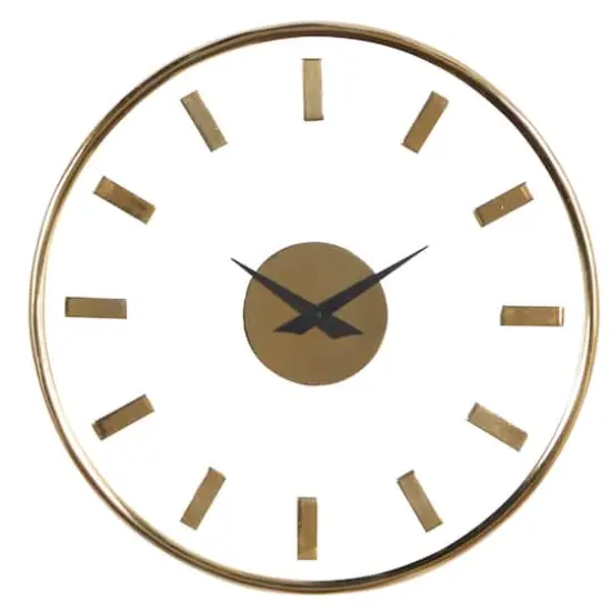 Gold Modern Aluminum Wall Clock {1}