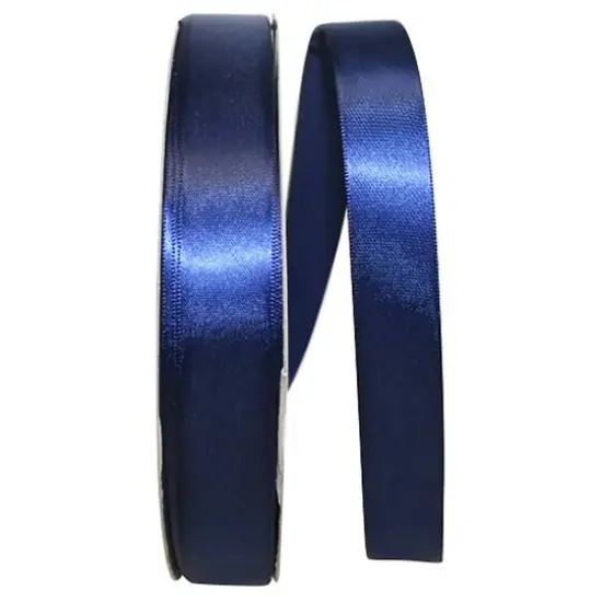 JAM Paper 7/8" x 100yd. Satin Single Face Ribbon Navy {1}