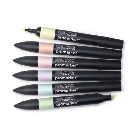 Winsor & Newton&trade; Promarker&trade; Pastel Tone 6 Color Marker Set {4}
