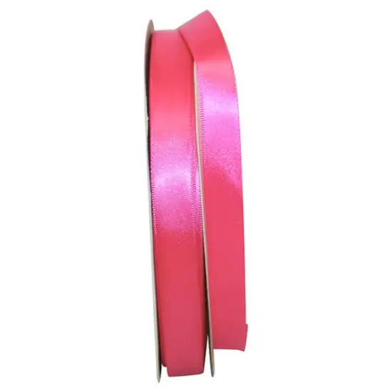 JAM Paper 5/8" x 100yd. Satin Single Face Ribbon Shocking Pink {1}