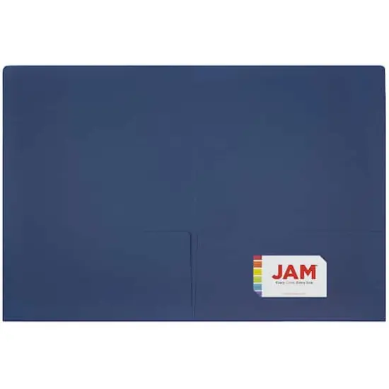 JAM Paper Premium Matte 2-Pocket Folders, 6ct. Presidential Blue {5}