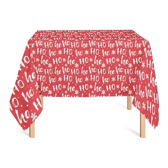 58'' Ho Ho Ho Pattern Tablecloth {3}