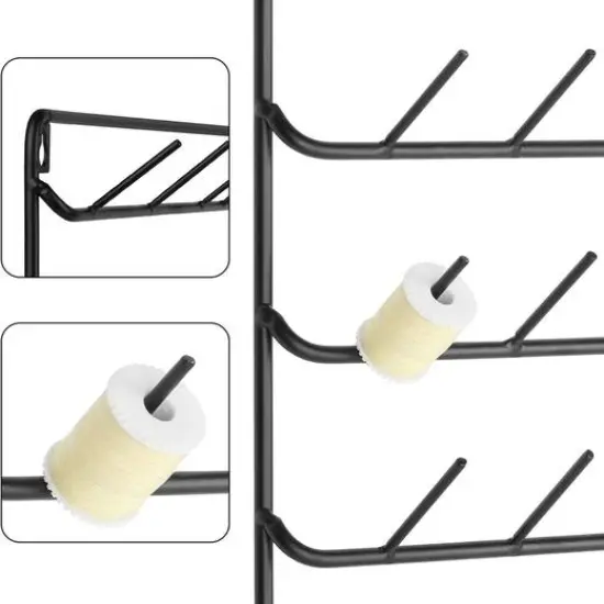 NEX&trade; Black 32-Spool Wall-Mounted Sewing Thread Rack, 2ct. {4}