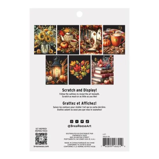 Brea Reese&trade; 6" x 8" Fall Florals Season Scratch Art Paper Pad {6}