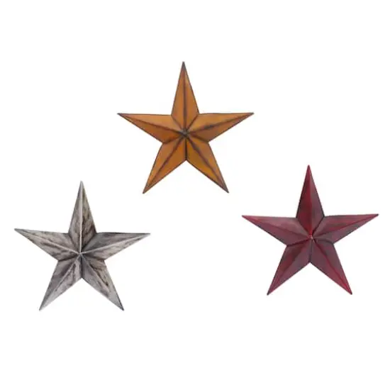 12" Multicolor Metal Stars Outdoor Wall D&eacute;cor, 3ct. {1}