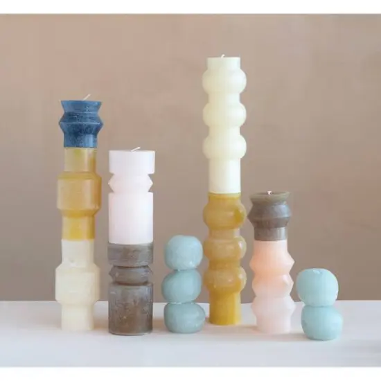 Hello Honey&reg; Unscented Stone Shaped Votive Candles, 6ct. Brown {4}