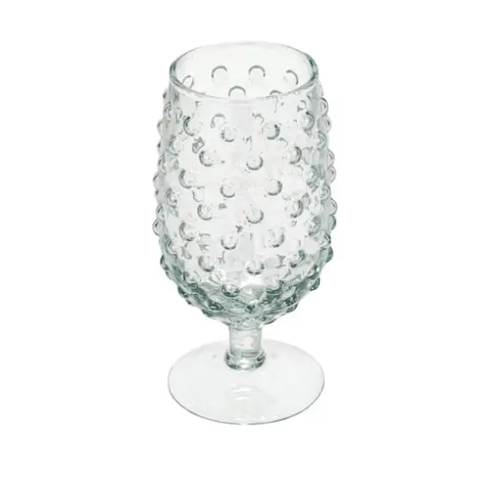 Hello Honey&reg; 12oz. Clear Glass Hobnail Stemmed Drinking Glass Set, 6ct. {5}
