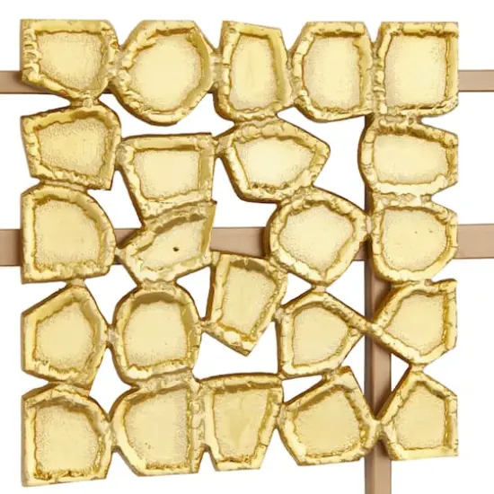 Gold Aluminum Contemporary Geometric Wall Decor, 53" x 1" x 20" {4}