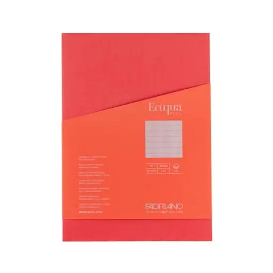 Fabriano&reg; EcoQua Plus A4 Lined Glue-Bound Notebook Red {5}