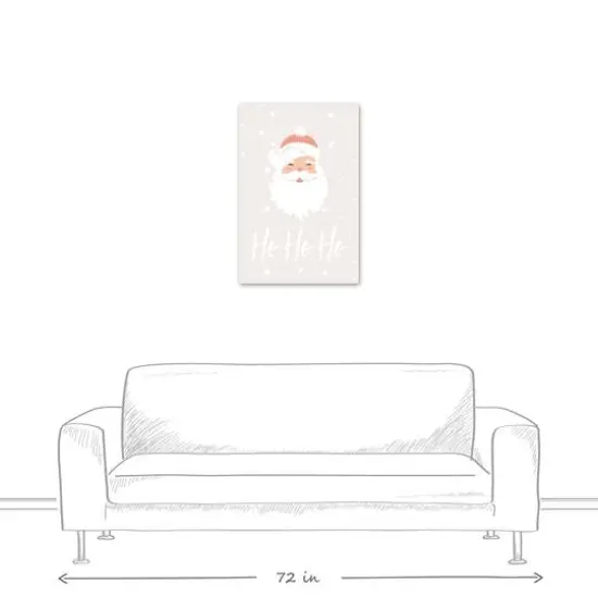 Ho Ho Ho Santa 20x30 Canvas Wall Art {6}