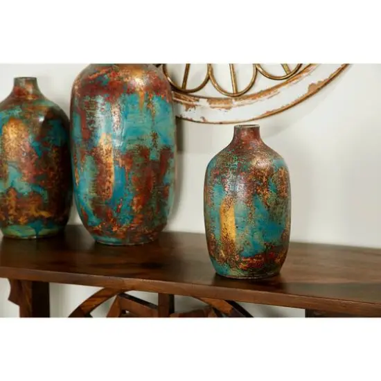 Multicolored Ceramic Rustic Vase {8}