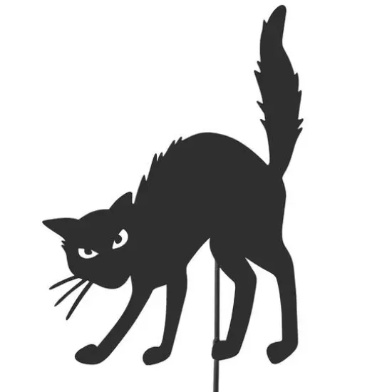 Glitzhome&reg; 36" Halloween Metal Silhouette Yard Stake Or Hanging D&eacute;cor Set {7}