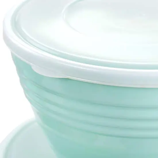 Martha Stewart Turquoise Plastic Bowl Set with Lids {3}