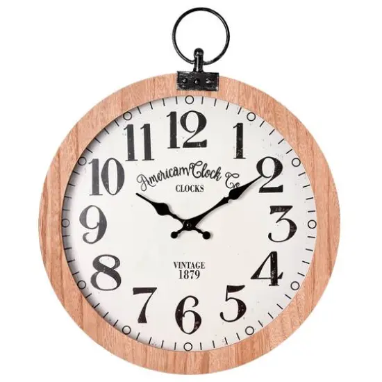 American Clock Co. Vintage Pocket Watch Wall Clock 20" {7}