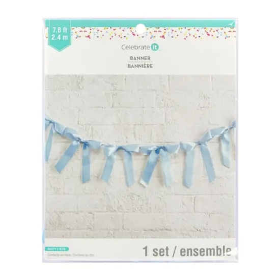 7.75ft. Blue Bow Banner by Celebrate It™ {3}