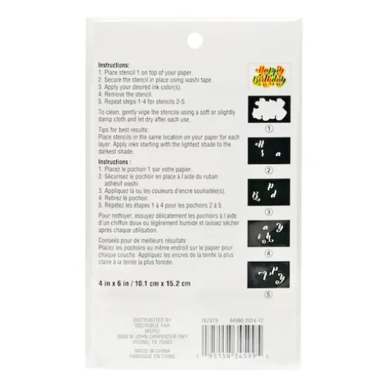 Happy Birthday Layering Stencils by Recollections&trade; {4}