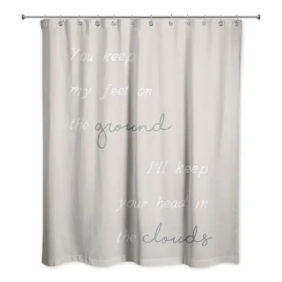 Keep Your Head in the Clouds 71" x 74" Shower Curtain {3}