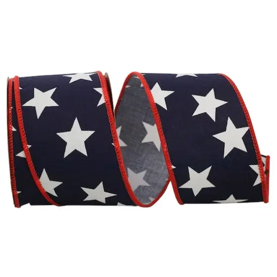 The Ribbon Roll 2.5" x 10yd. Wired Large Stars Ribbon {1}