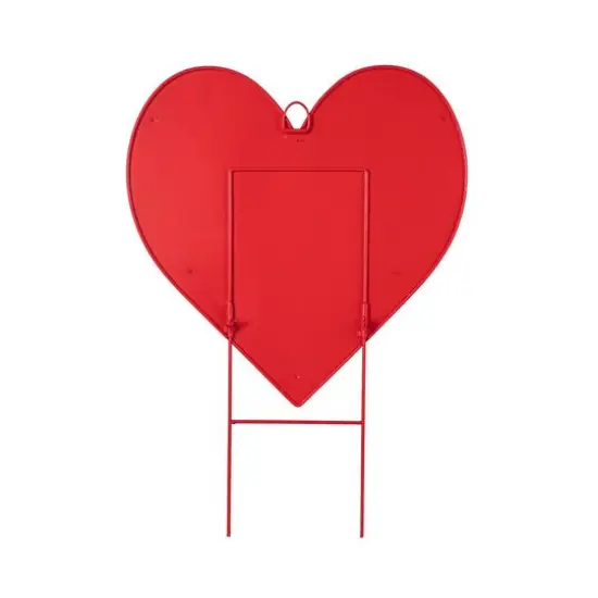 Glitzhome&reg; 24" Metal Happy Valentine's Day Heart Yard Stake {6}