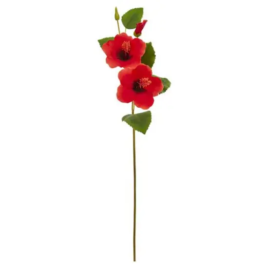 Red Hibiscus Artificial Flower Stems, 12ct. {1}