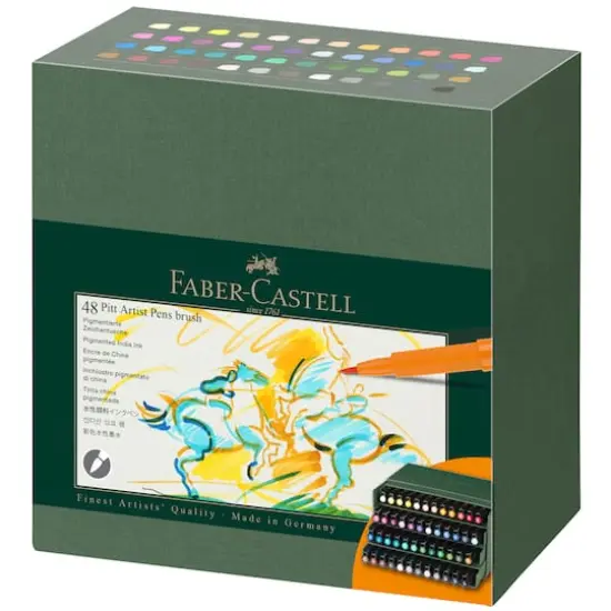 Faber-Castell Pitt Artist 48 Color Brush Pen Studio Box Set {1}