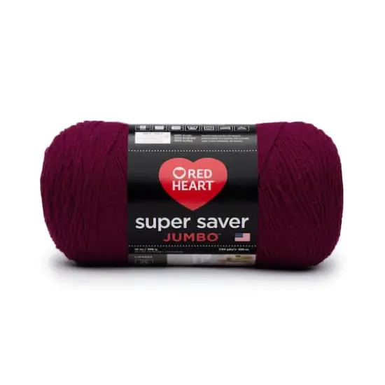 Red Heart&reg; Super Saver&reg; Solid Jumbo Yarn, 14oz. Burgundy {1}