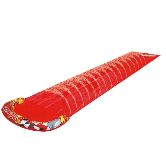 Pool Central&reg; 16.5ft. Red Inflatable Race Car Themed Water Slide {1}