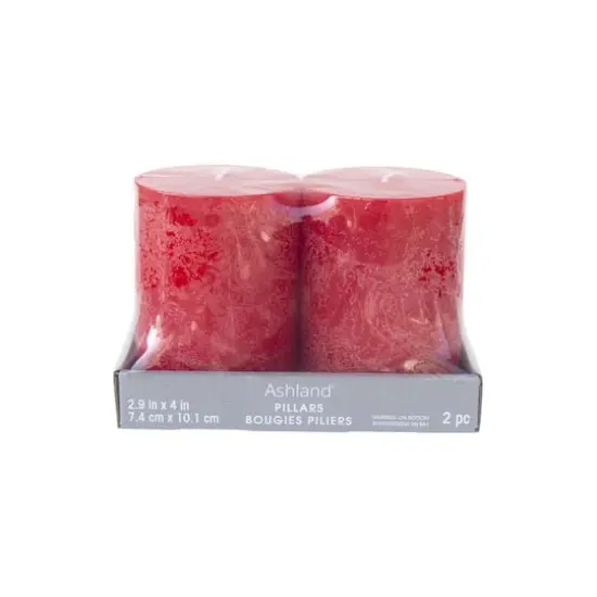 4" Red Pillar Candles, 2ct. by Ashland&reg; {1}