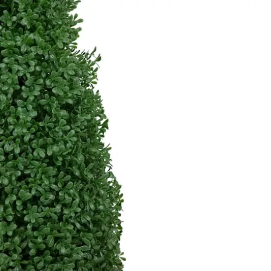 30" Unlit Artificial Boxwood Cone Topiary Tree with Round Pot {5}