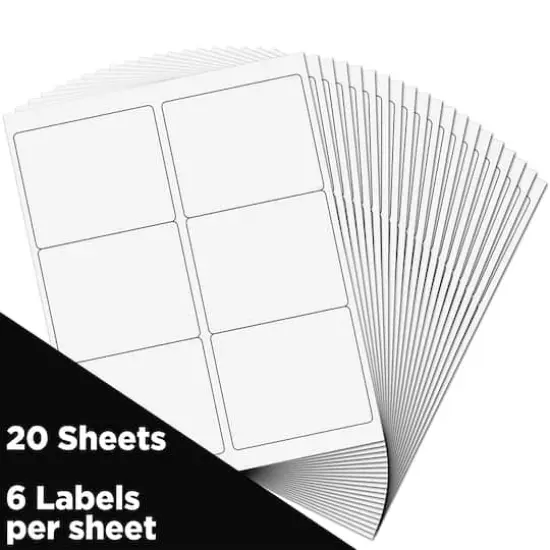 JAM Paper Adhesive Shipping Labels, 3.33" x 4" White {4}