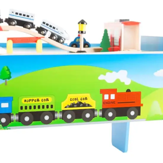 Toy Time Wooden Train Set Table {5}