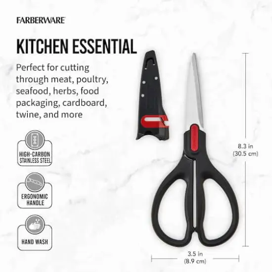 Farberware EdgeKeeper Black All Purpose Shears {3}