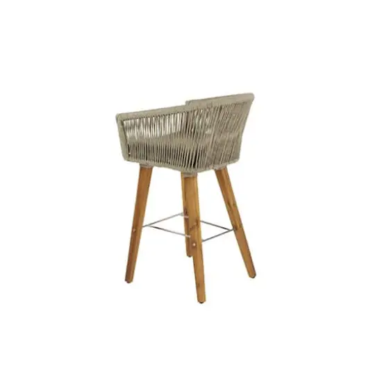 Gray Wood Modern Bar Stool {5}