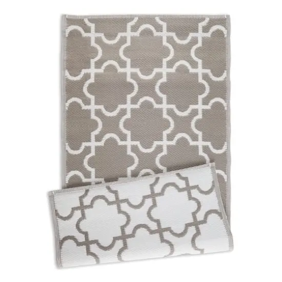 DII&reg; Lattice Outdoor Floor Runner, 3ft. x 6ft. Stone {1}