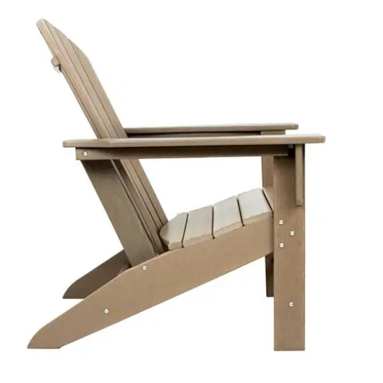 Brown Traditional Adirondack Chair {4}