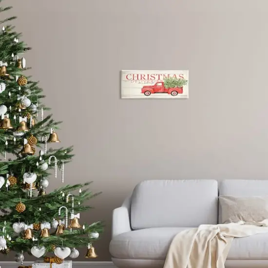 Stupell Industries Christmas Deliveries Red Truck Wall Plaque Art {3}