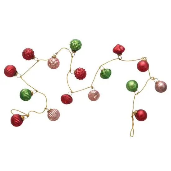 Hello Honey&reg; 6ft. Mercury Glass Ball Ornament Garland {5}