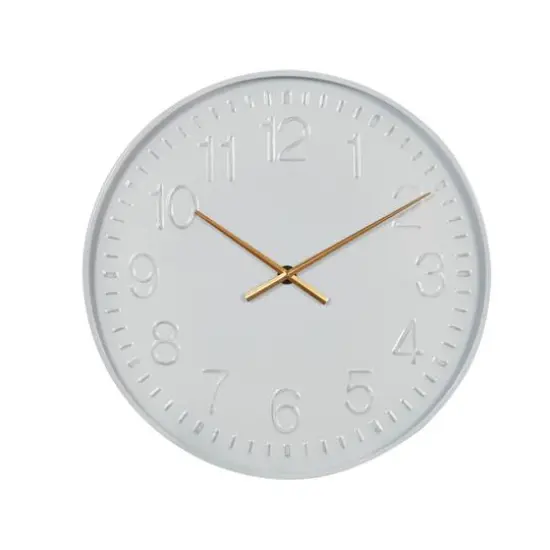 White Contemporary Cottage Metal Wall Clock {1}